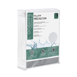 Bamboo Viscose Pillow Protector - Waterproof, Hypoallergenic, Zippered & Washable
